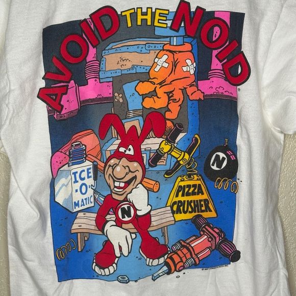 Vintage 80s Domino’s Pizza Promo Shirt Avoid The Noid Medium - Picture 2 of 8